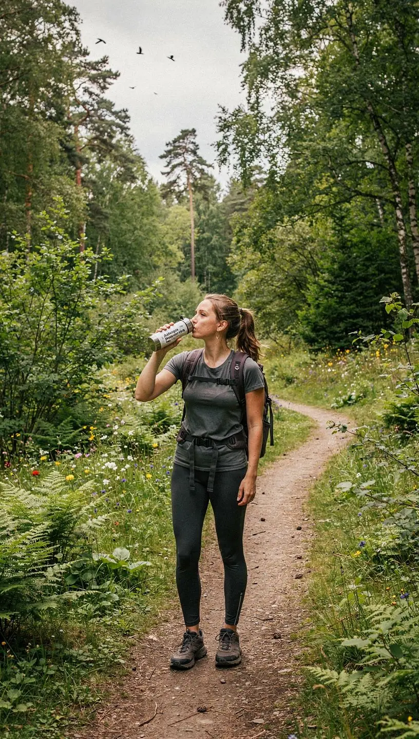 Gamtinės žolelės, naudojamos ashwagandha arbatos gamybai, išdėstytos ant stalo.